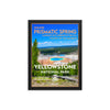 Yellowstone National Park Poster (Framed) - Prismatic Spring - WPA Style
