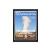 Yellowstone National Park Poster (Framed) - Old Faithful - WPA Style