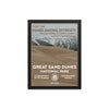 Great Sand Dunes National Park Poster (Framed) - WPA Style