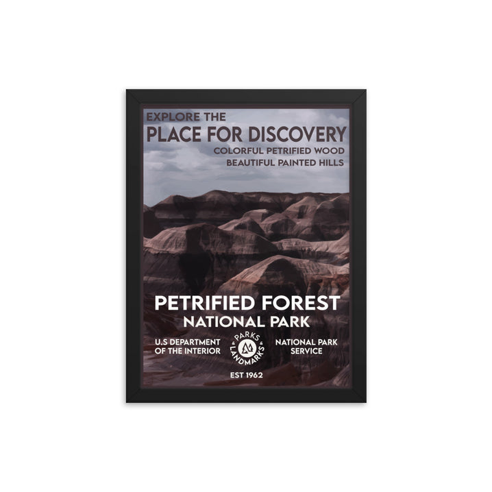 Petrified Forest National Park Poster (Framed) - WPA Style