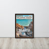 Acadia National Park Poster - North Atlantic Coast (Framed) - WPA Style