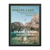 Grand Teton National Park Poster (Framed) - Phelps Lake - WPA Style