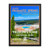 Yellowstone National Park Poster (Framed) - Prismatic Spring - WPA Style