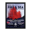 Hawai'i Volcanoes Park Poster (Framed) - WPA Style