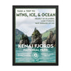 Kenai Fjords National Park Poster (Framed) - WPA Style