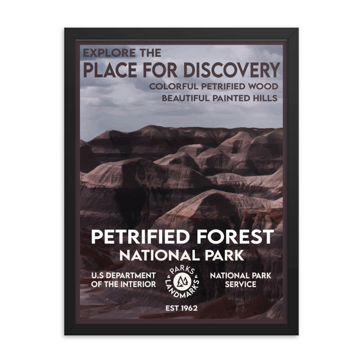 Petrified Forest National Park Poster (Framed) - WPA Style