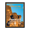 Pinnacles National Park Poster (Framed) - WPA Style