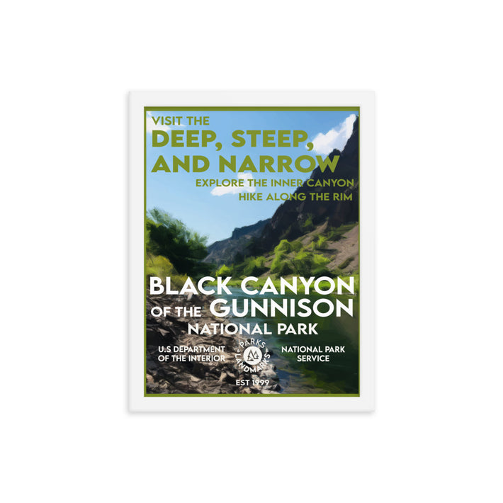 Black Canyon National Park Poster (Framed) - WPA Style copy