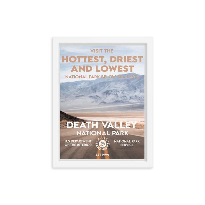 Death Valley National Park Poster (Framed) - WPA Style