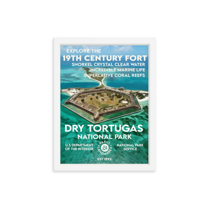 Dry Tortugas National Park Poster (Framed) - WPA Style