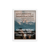 Grand Teton National Park Poster (Framed) - WPA Style