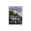 Isle Royale National Park Poster (Framed) - WPA Style