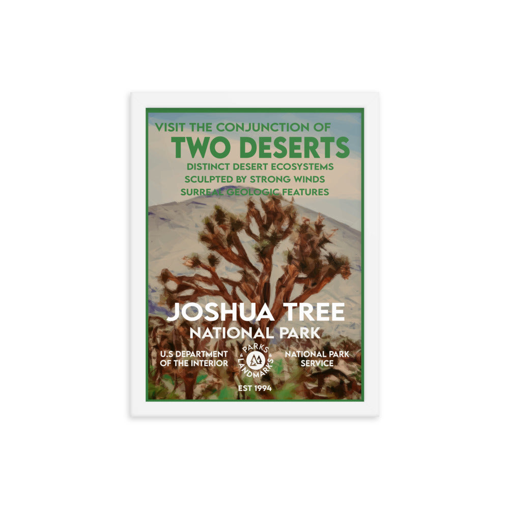 Joshua Tree National Park Poster (Framed) - WPA Style