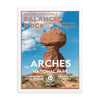 Arches National Park Poster (Framed) - Balanced Rock WPA Style