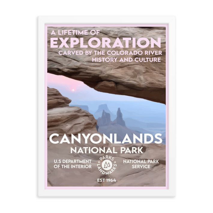 Canyonlands National Park Poster (Framed) - WPA Style