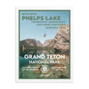 Grand Teton National Park Poster (Framed) - Phelps Lake - WPA Style