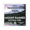 Mount Rainier National Park Square Sticker - WPA Style
