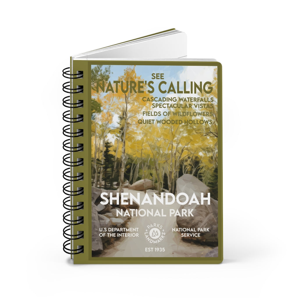 Shenandoah National Park Spiral Bound Journal - Lined - WPA Style