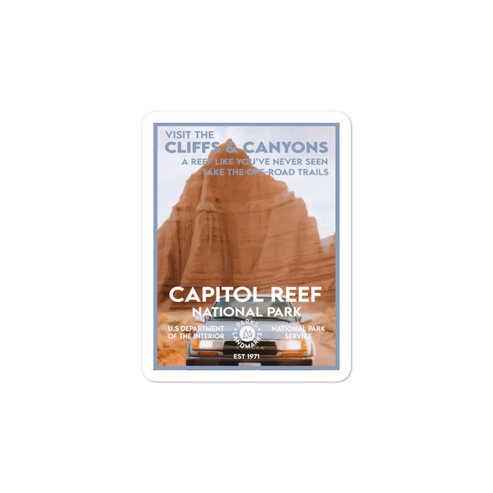 Capitol Reef National Park Sticker - Off Road - WPA Style