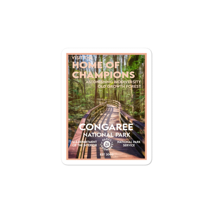 Congaree National Park Sticker - WPA Style copy