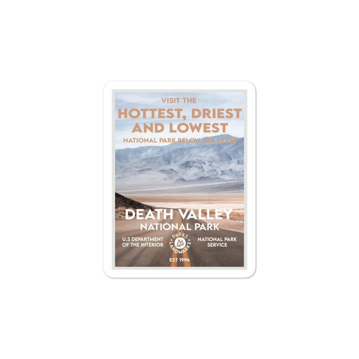 Death Valley National Park Sticker - WPA Style