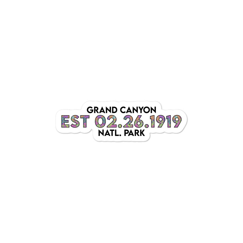 Grand Canyon National Park Sticker - Established Line