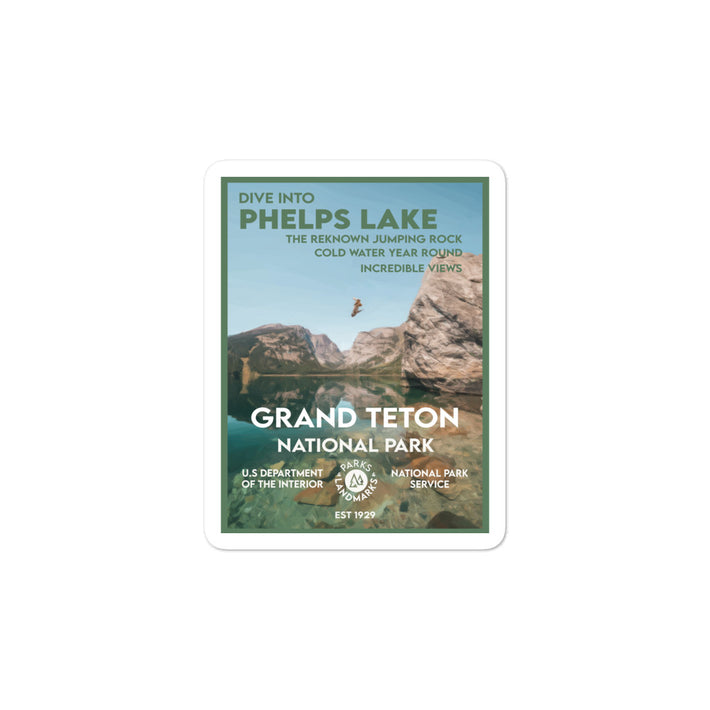 Grand Teton National Park Sticker - WPA Style