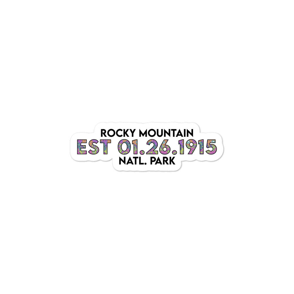 Rocky Mountain National Park Sticker - Established Line
