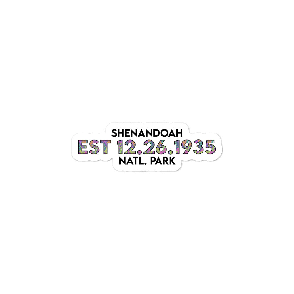 Shenandoah National Park Sticker - Established Line