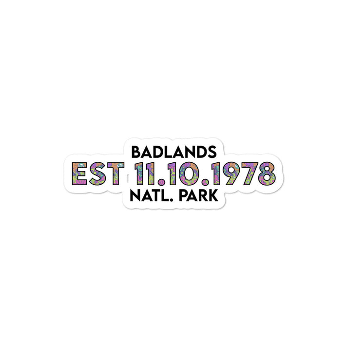 Badlands National Park Sticker - Established Line