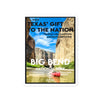 Big Bend National Park Poster Sticker - WPA Style