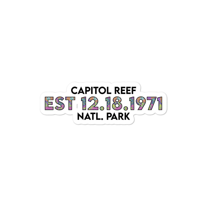 Capitol Reef National Park Sticker - Established Line