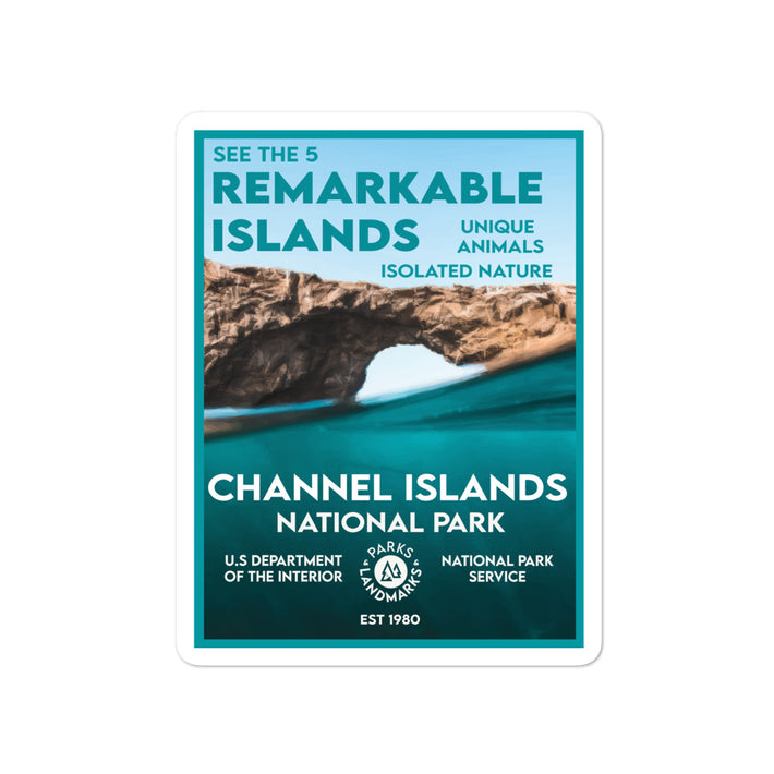 Channel Islands National Park Sticker - WPA Style