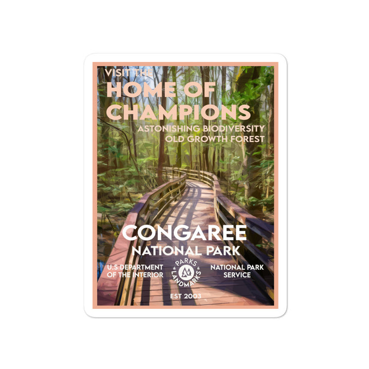 Congaree National Park Sticker - WPA Style copy