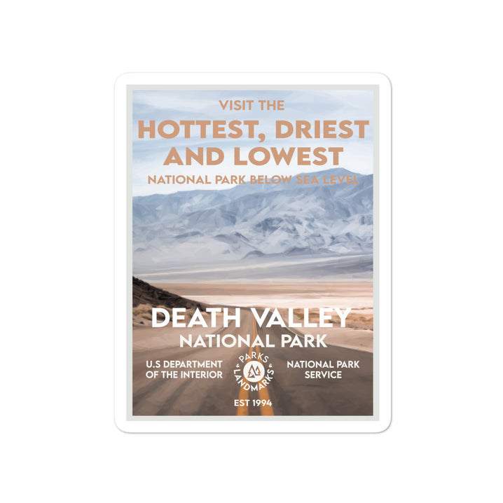 Death Valley National Park Sticker - WPA Style
