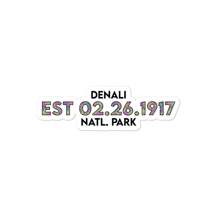 Denali National Park Sticker - Established Line