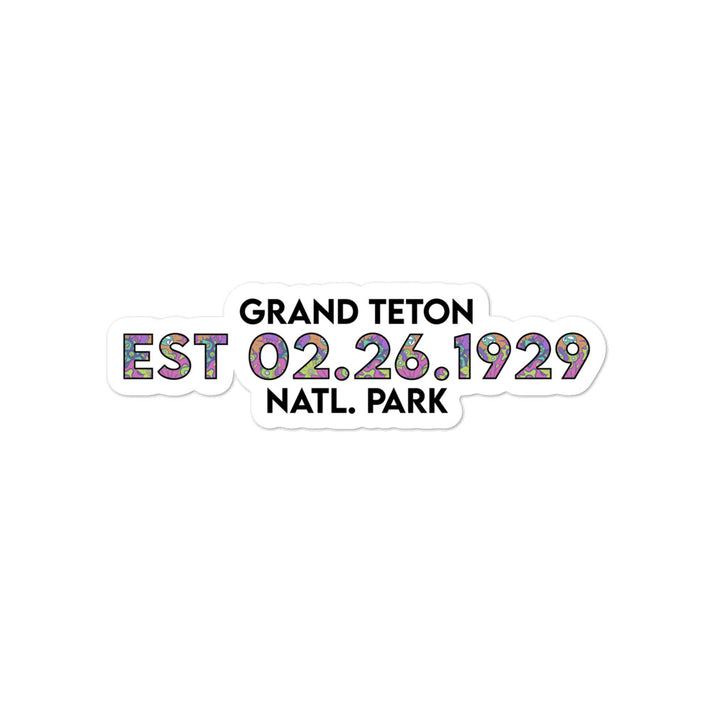 Grand Teton National Park Sticker - Established Line