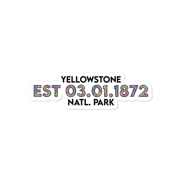 Yellowstone National Park Sticker - Established Line