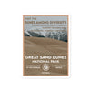 Great Sand Dunes National Park Sticker - WPA Style