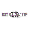Acadia National Park Sticker - Established Line