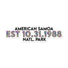 American Samoa National Park Sticker - Established Line