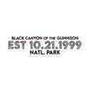 Black Canyon of the Gunnison National Park Sticker - Established Line