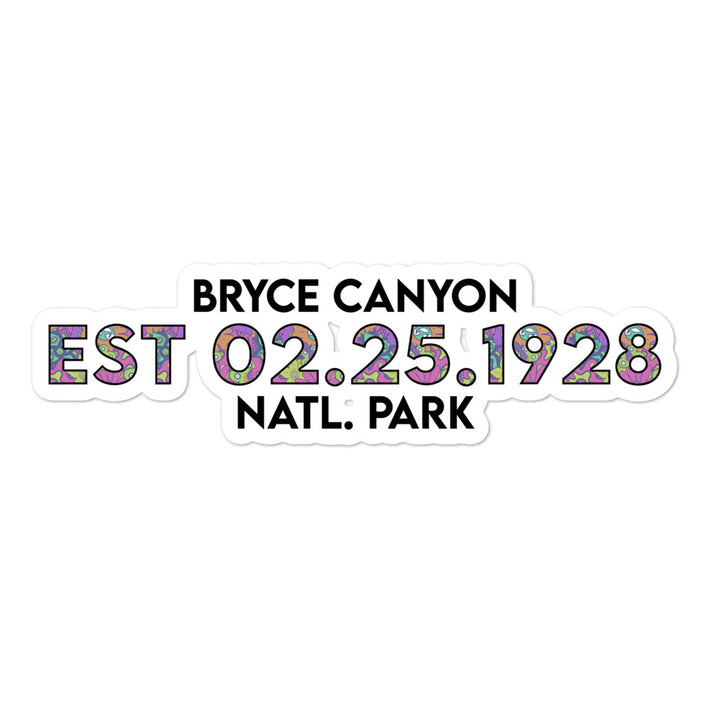 Bryce Canyon National Park Sticker - Established Line