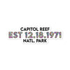 Capitol Reef National Park Sticker - Established Line