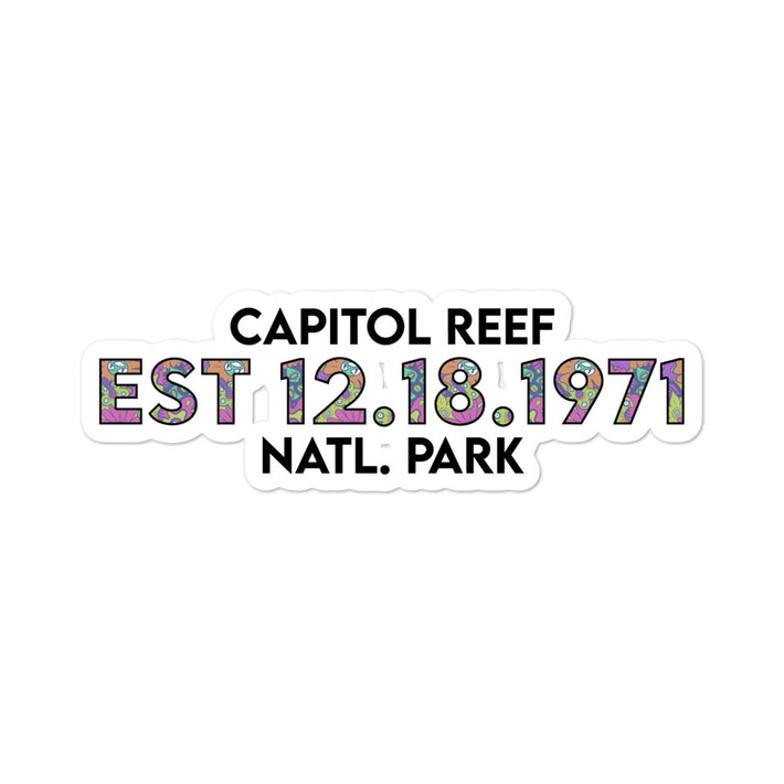 Capitol Reef National Park Sticker - Established Line