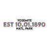Yosemite National Park Sticker - Established Line