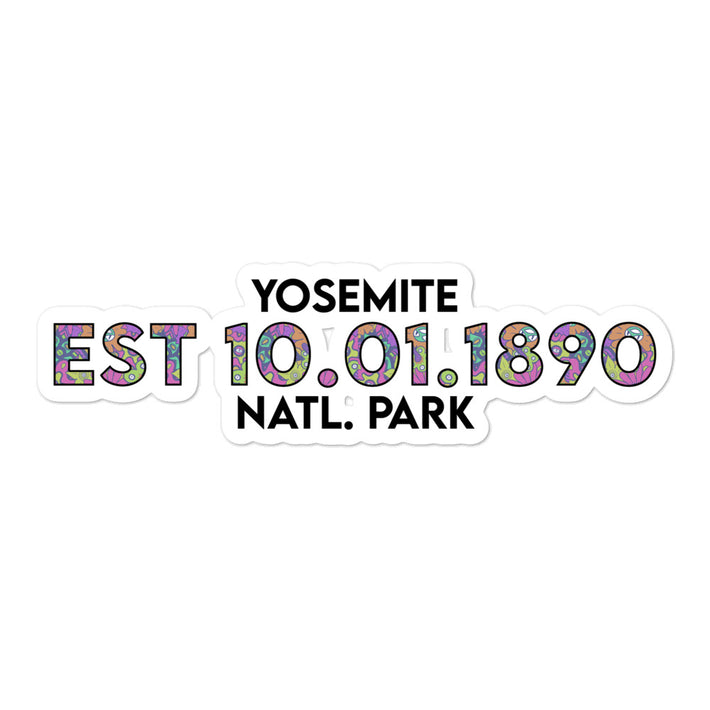 Yosemite National Park Sticker - Established Line