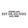 Crater Lake National Park Sticker - Established Line