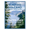 Crater Lake National Park Sticker - WPA Style