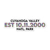 Cuyahoga Valley National Park Sticker - Established Line